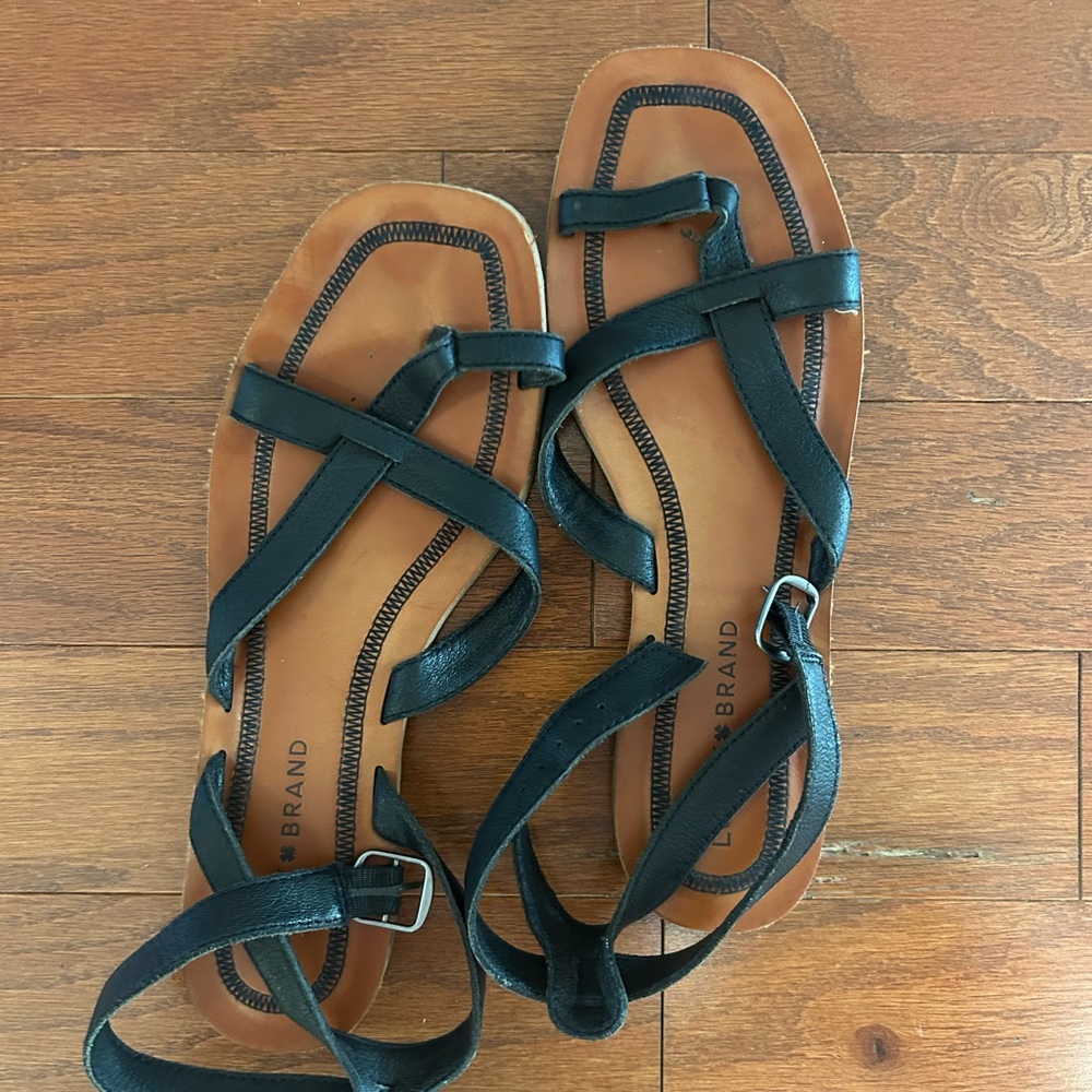 Lucky Brand Black Leather Sandals